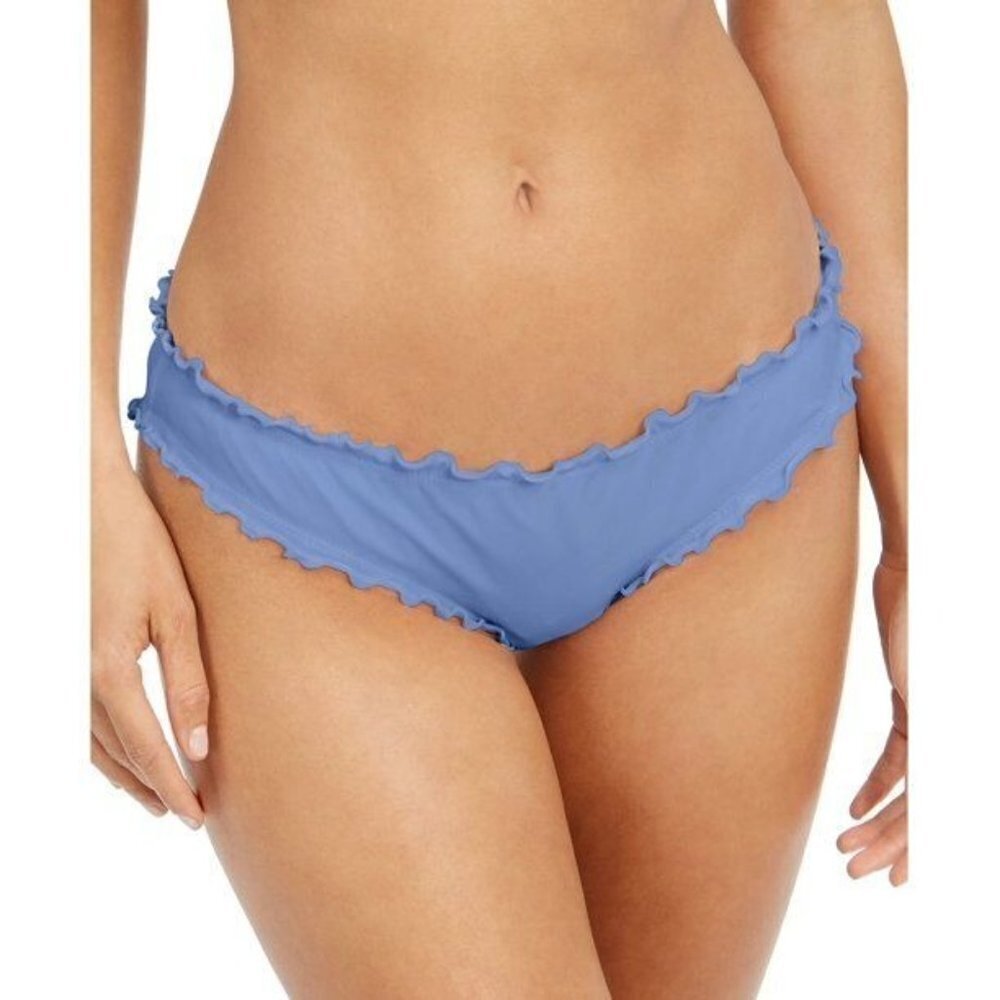 Sundazed Juniors Size XS Ruffled-Edge Bikini Bottoms Low Rise Blue Moon 1481